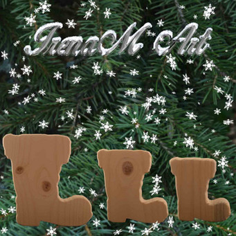 Ръчно изработени изделия от дърво Коледа и Нова година  Ръчно изработен Сувенир Ботуш Дядо Коледа